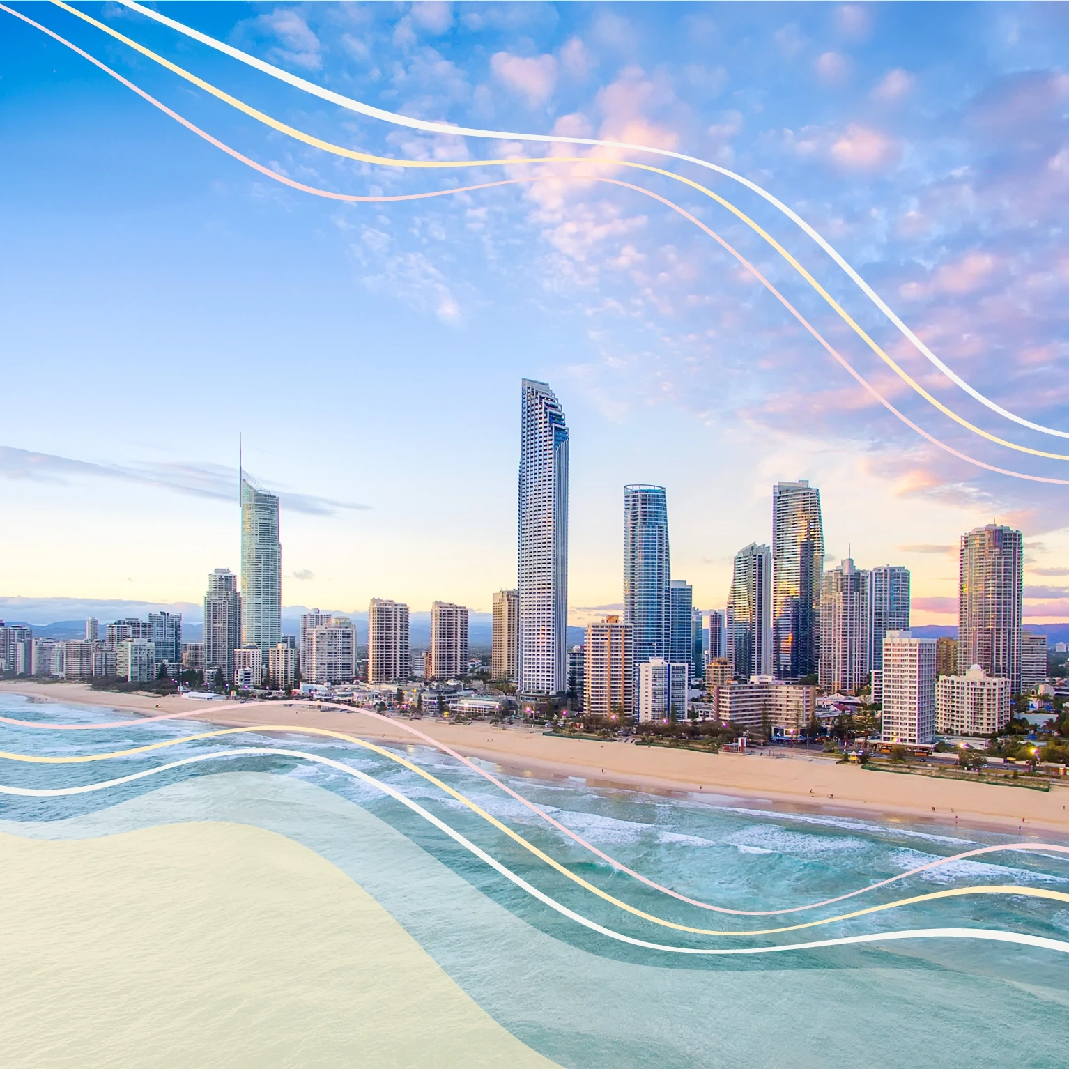 Gold Coast view of beach and buildings