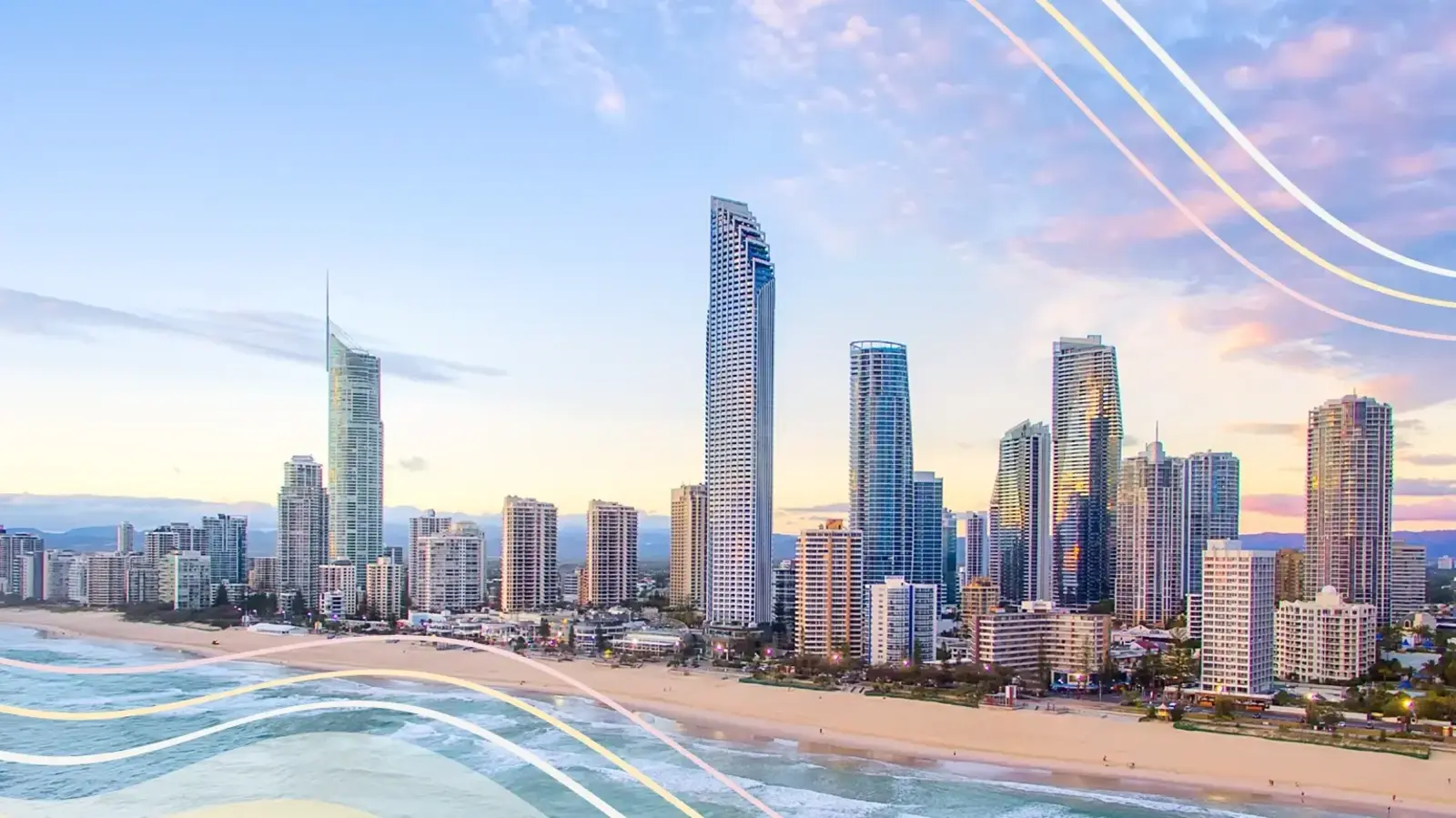 Gold Coast view of beach and buildings