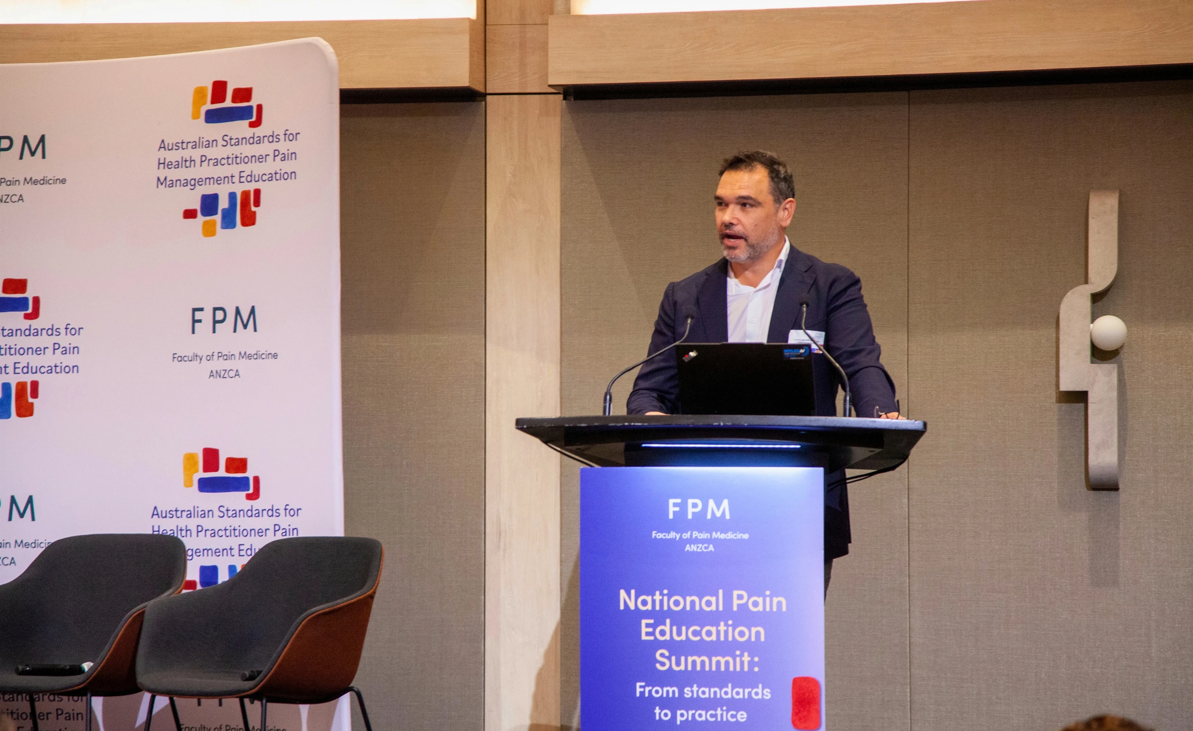Associate Professor Michael Reynolds presenting at the 2026 FPM National Pain Education Summit