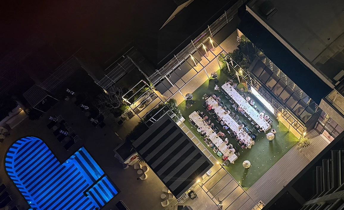 Ariel view of the Anaesthesia Research Coordinators Network networking dinner at the 2026 CTN workshop