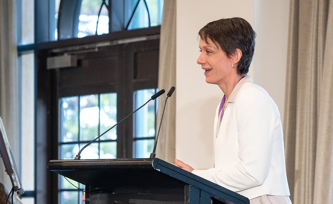 Belinda Phillips presenting at the 2025 CTN great debate in Glenelg SA