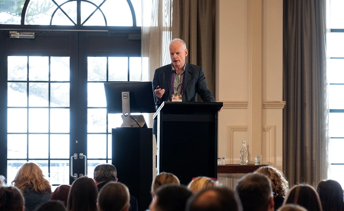 Philip Peyton presenting at the 2025 CTN workshop in Glenelg, SA