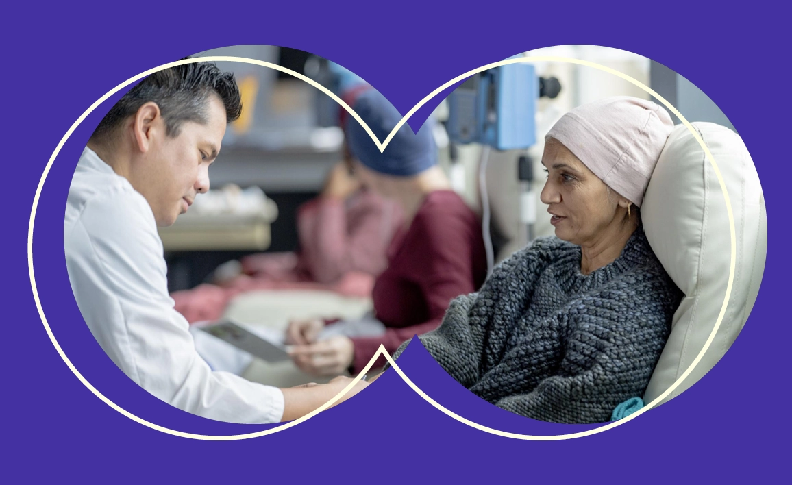 Doctor and cancer patient