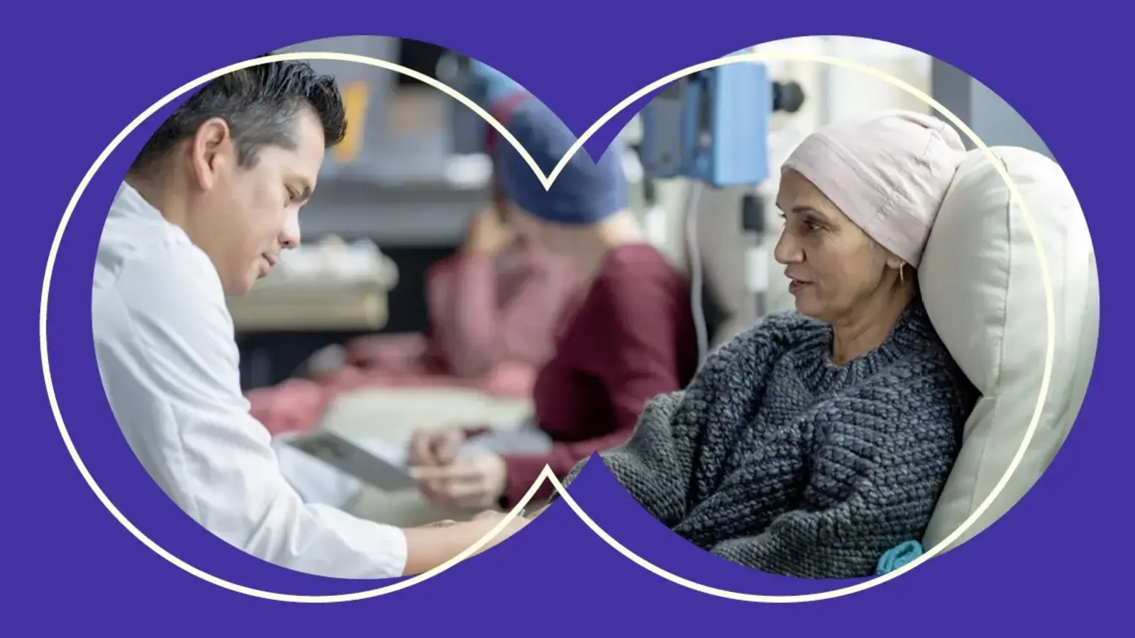 Doctor and cancer patient