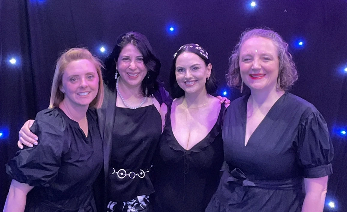 Delegates enjoying the space-themed conference dinner