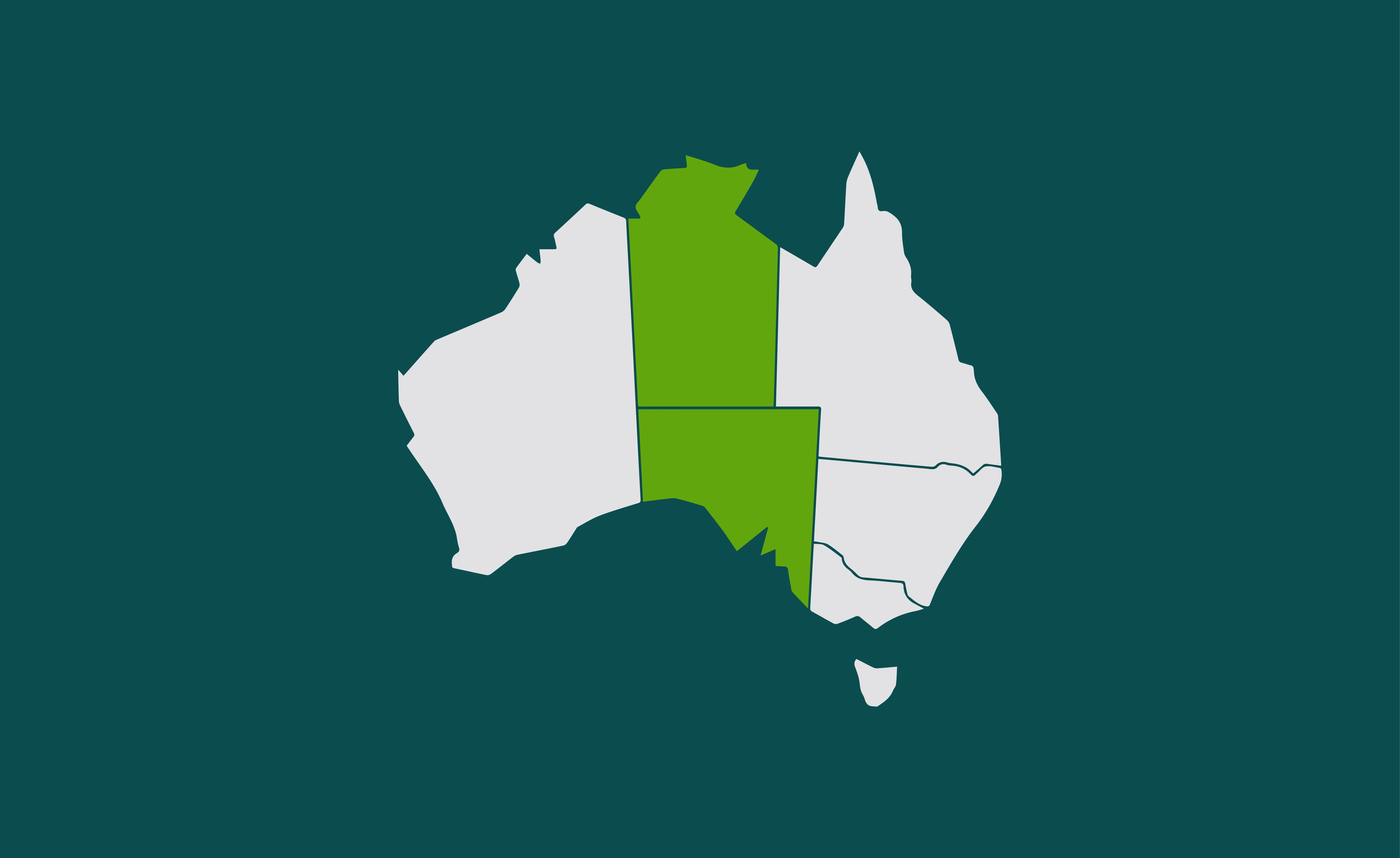 Graphic image of south australia and northern territory