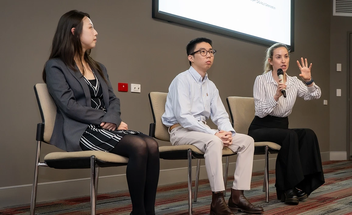 Dr Jimin Kang, Dr Fangce (Jack) Xu and Dr Emily Squires at the CTN and Gold Coast University Hospital multicentre research meeting 