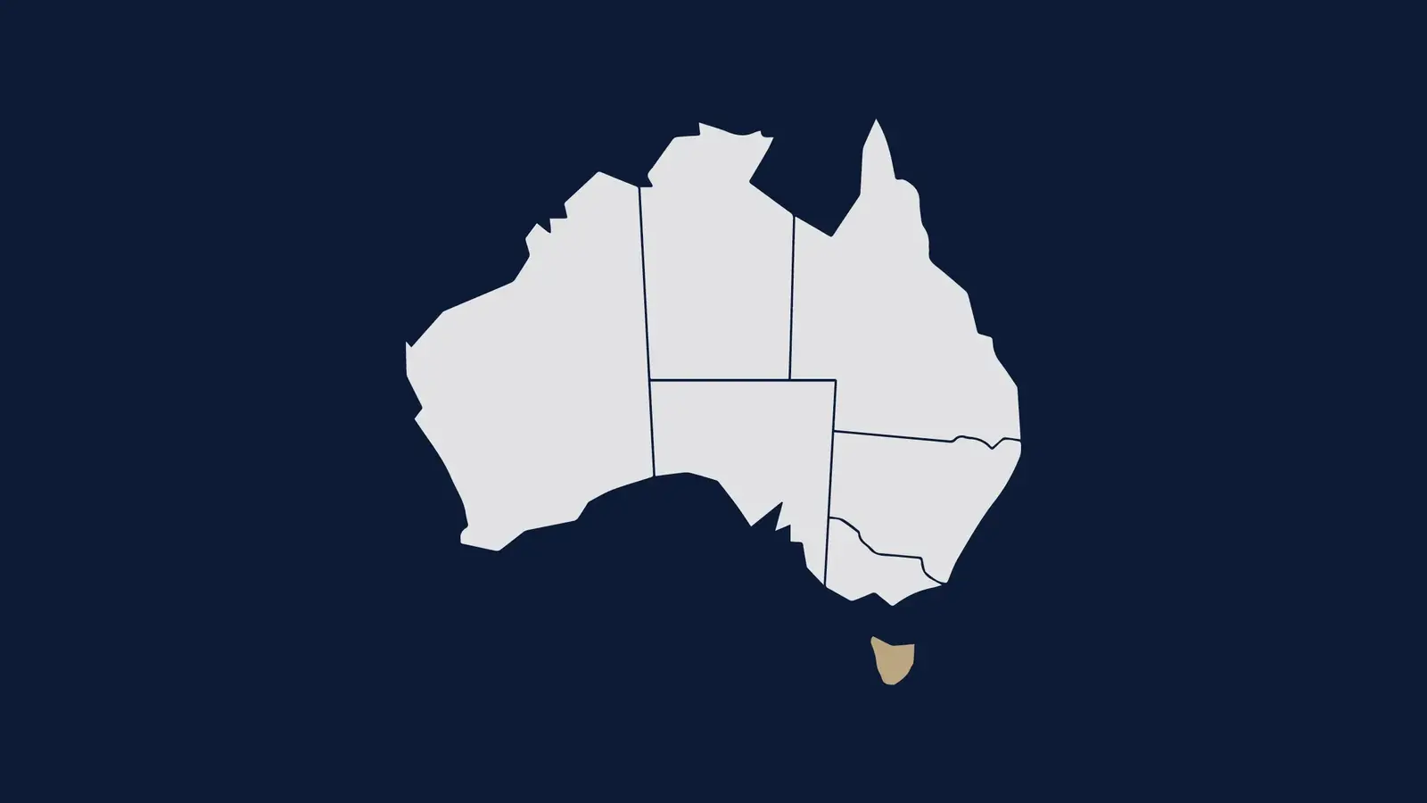 Graphic image of Tasmania