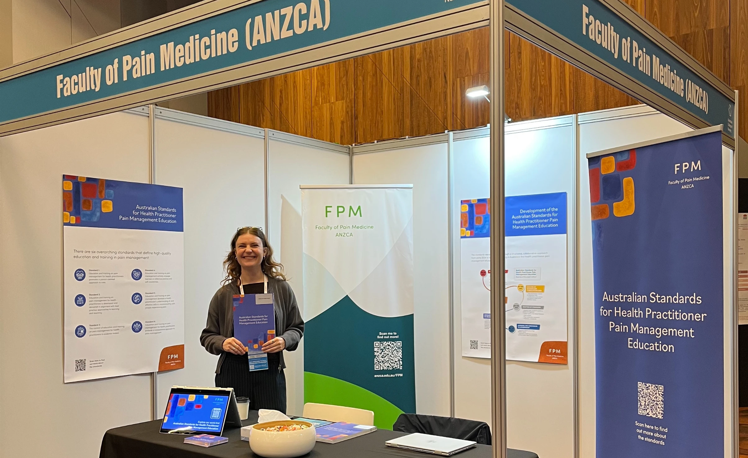 Australian pain education standards booth at the National Nursing forum 2026