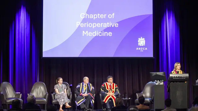 POM ceremony on stage photo