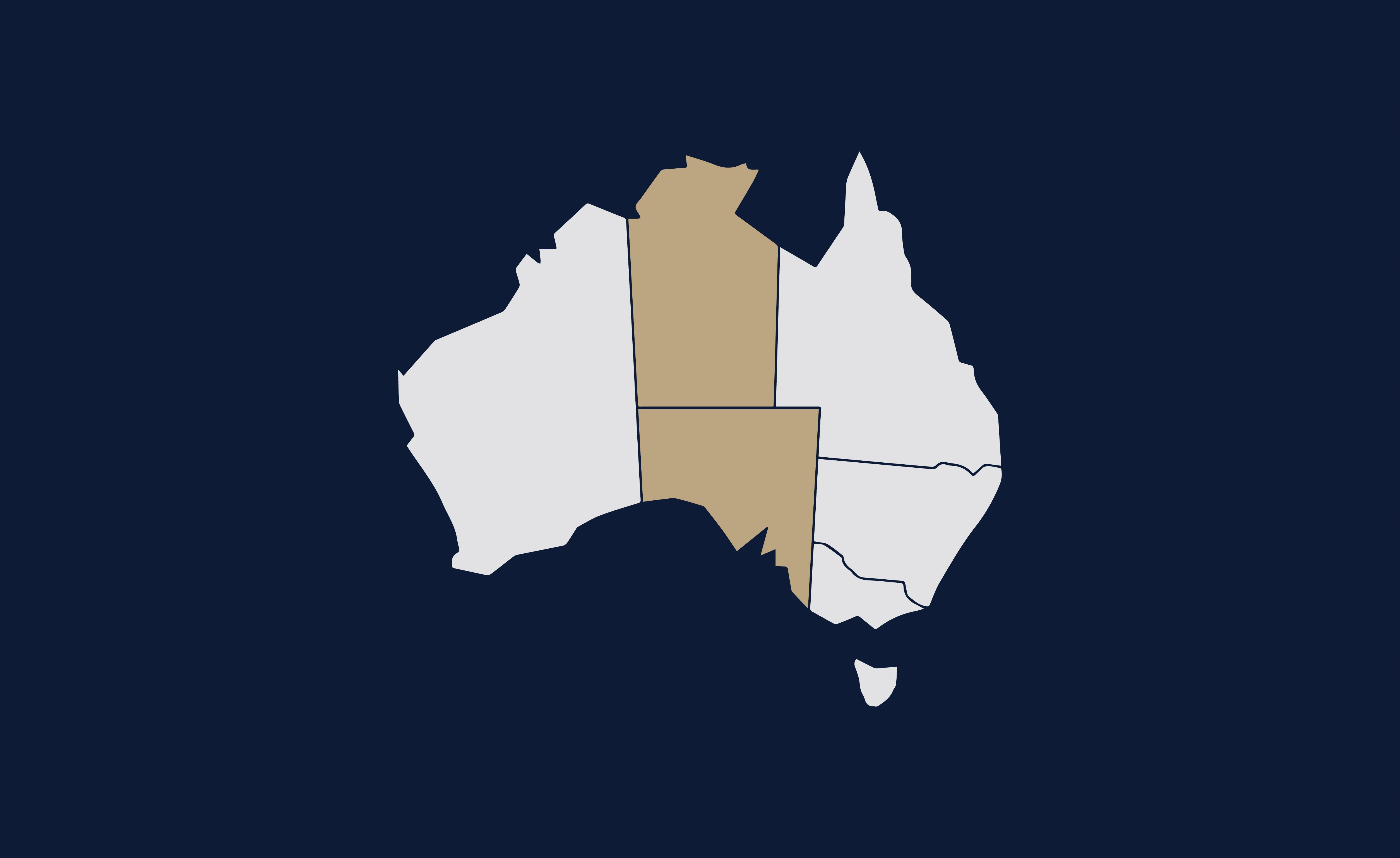 Graphic image of south australia and northern territory