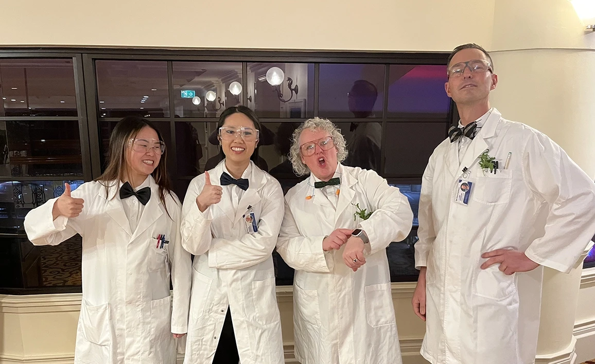 Delegates from Western Health ahead of the space-themed conference dinner
