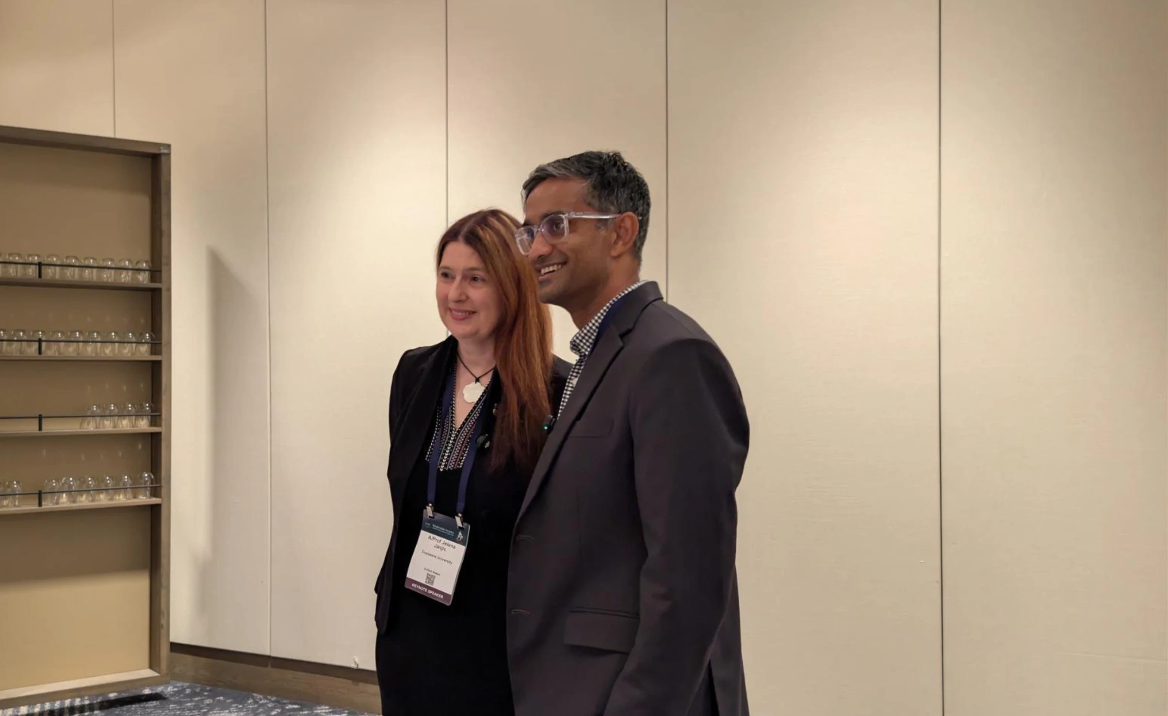 A group photo of Associate Professor Jelena Jancic and Dr Jonathan Ramachenderan