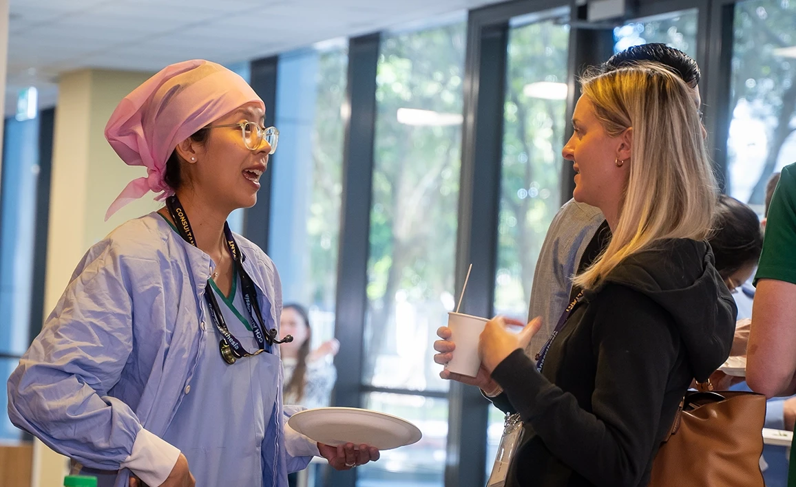 Delegates networking at the CTN and Gold Coast University Hospital multicentre research meeting 