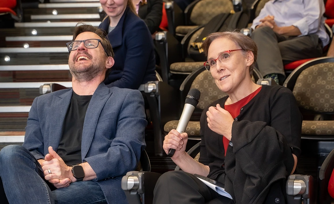Dr Ben Moran and Professor Victoria Eley at the CTN and Gold Coast University Hospital multicentre research meeting 