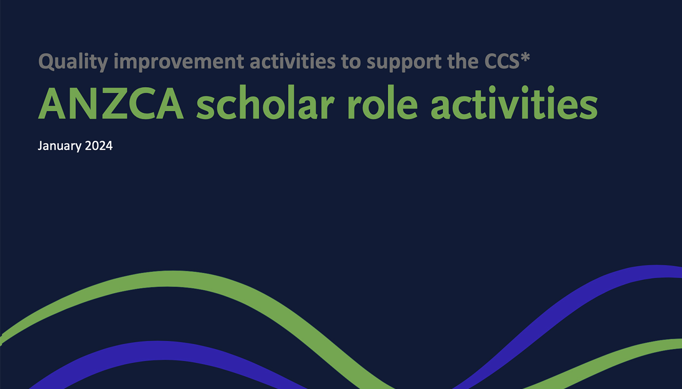 ANZCA Scholar Role Activities Image